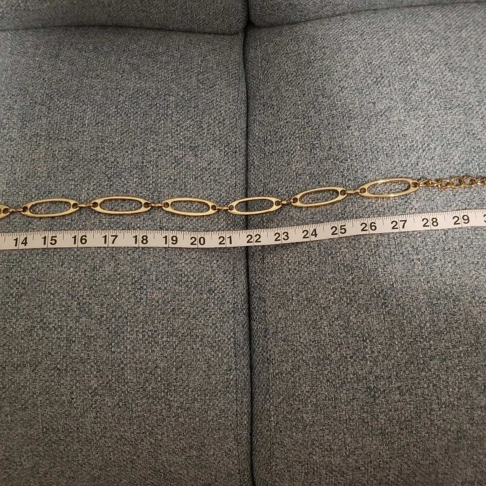 Gold Tone Oval Link Chain Belt Women's Fashion‎ Accessory Accent